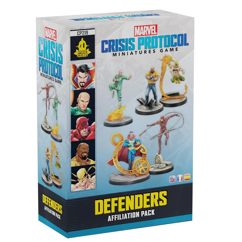 Asmodee | Marvel: Crisis Protocol Defenders Affiliation Pack | Tabletop Miniatures Game | Ages 14+ | 2 Players | 45+ Minutes Playing Time