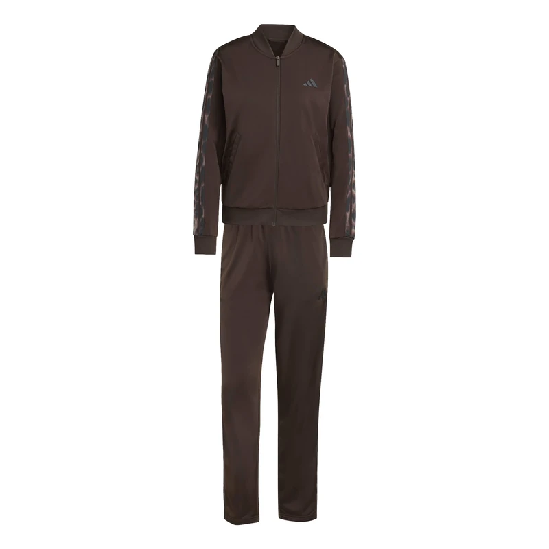 adidas Women's Essentials 3-Stripes Track Suit, Aurora Coffee/MULTICOLOR, M
