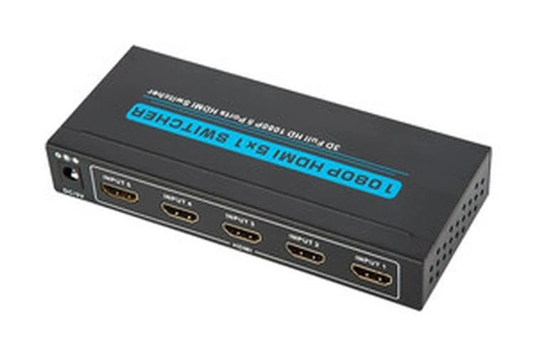 VoltShine HDMI Selector - device with 5 inputs to connect multiple sources to a single TV, easy exchange and high image quality