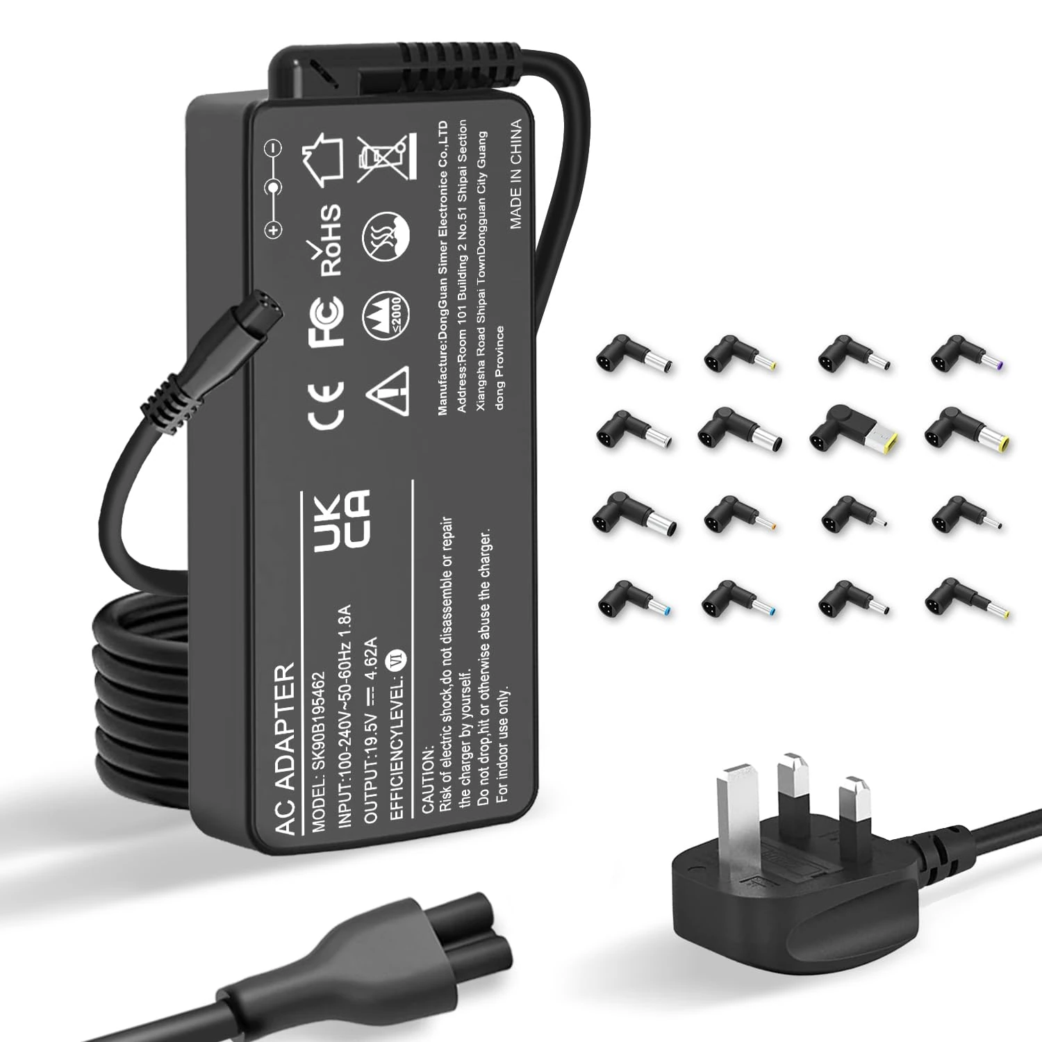 ZJWDATG 90W Universal Laptop Charger Compatible With Lenovo HP Acer Asus Dell Toshiba Sony Fujitsu Gateway Power Supply Cord with 16 Tips