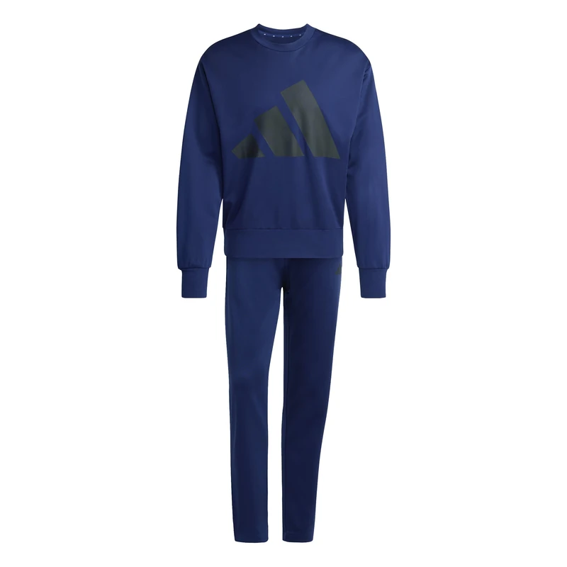 adidas Men's SPORTSWEAR BIG LOGO TRACKSUIT, dark blue, L - Image 1