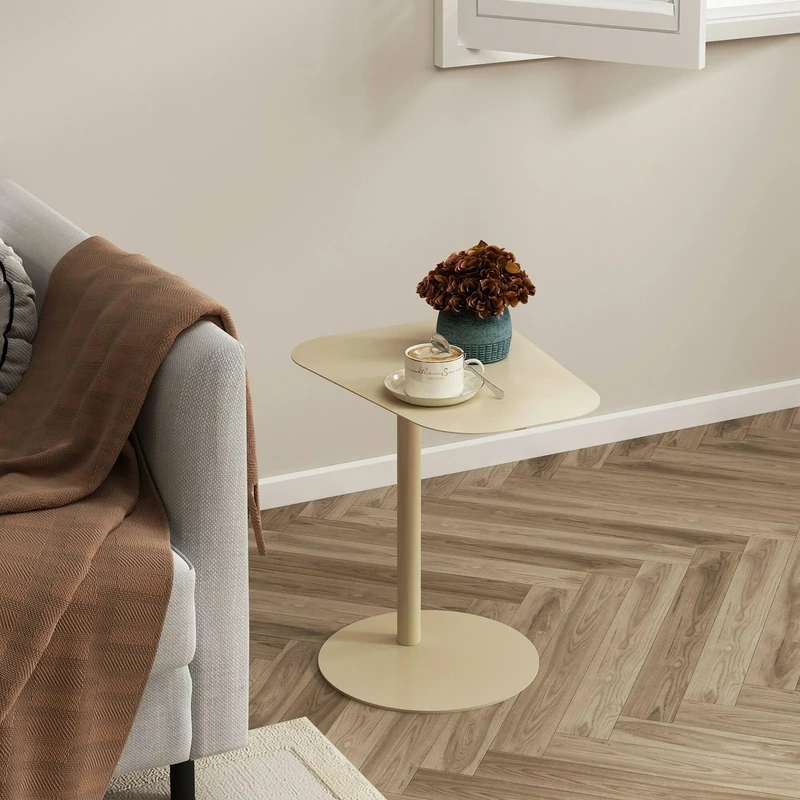 Dmora - Coffee table Ciliegia, Low coffee table, Magazine rack for sofa, Living room shelf, 50x38 h50 cm, Cream