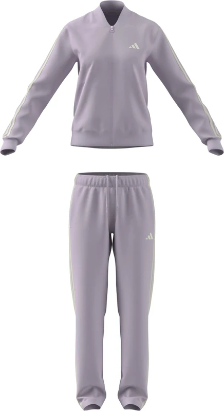 adidas Women's ESSENTIALS 3-STRIPES TRACKSUIT, ice lavender/off white, XXL - Image 1