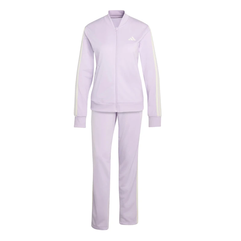 adidas Women's ESSENTIALS 3-STRIPES TRACKSUIT, ice lavender/off white, XL