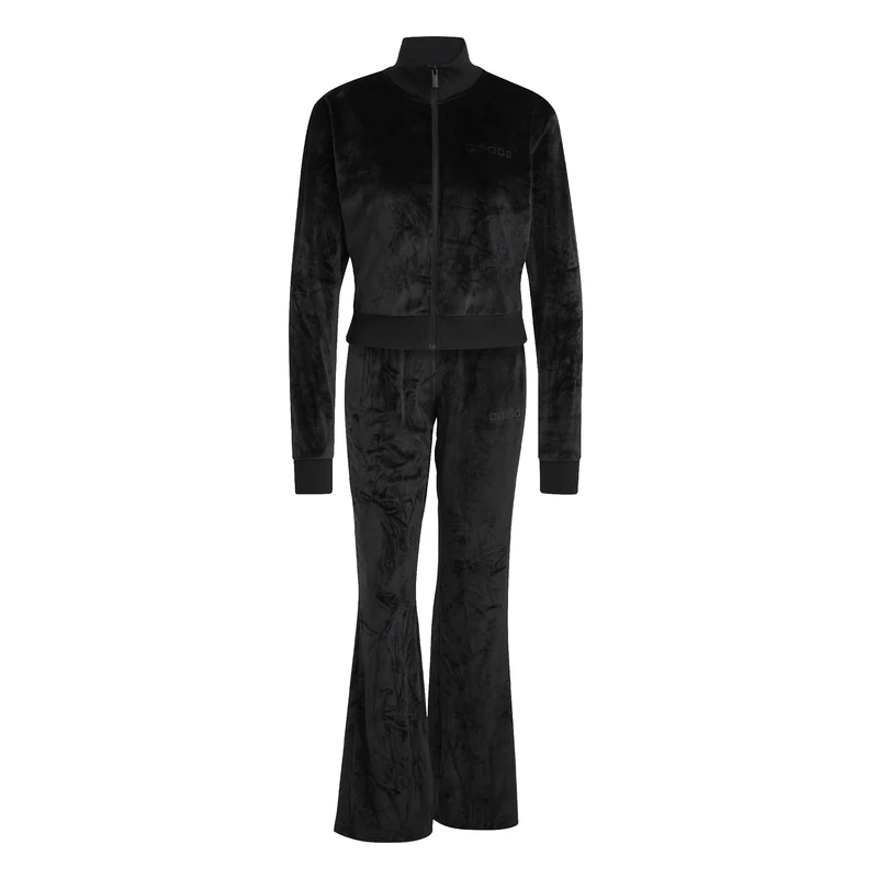 adidas Women's Glam Velvet Tracksuit, black, S