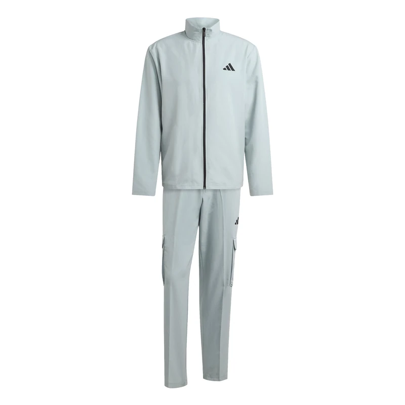adidas Men's SPORTSWEAR WOVEN CARGO TRACKSUIT, Wonder Sage, XL