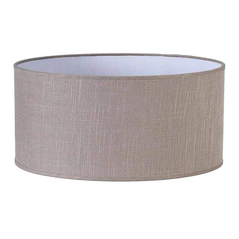 VoltShine Cylindrical lampshade - Grey Linen Shade, 60 cm Diameter, 30 cm Height, Ideal for Lamps