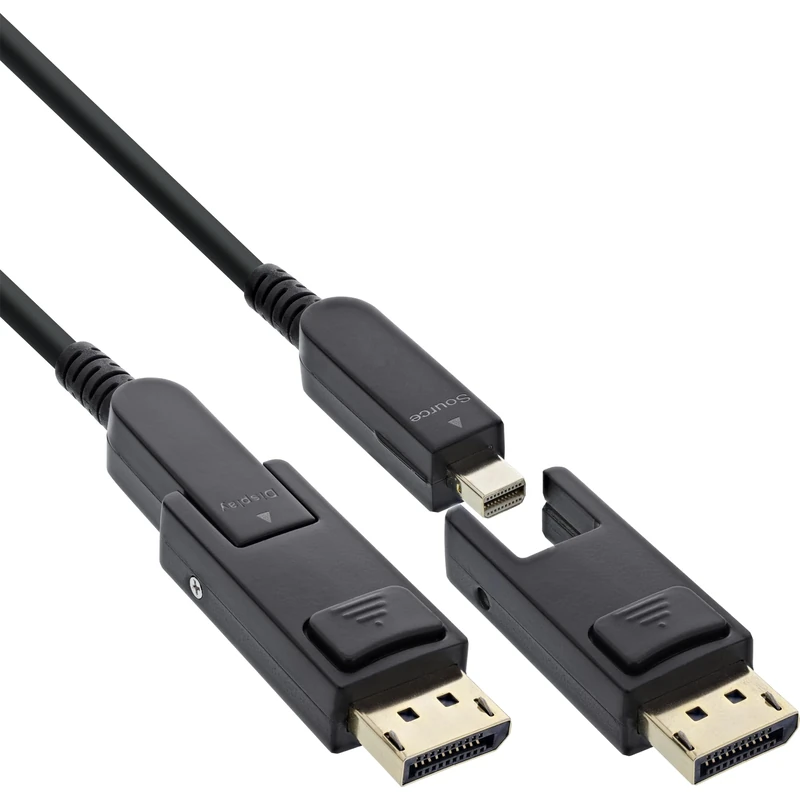 InLine® DisplayPort 1.4 AOC Cable, 8K 4K, 240Hz, Removable Connectors, Length 10 m, 17210O