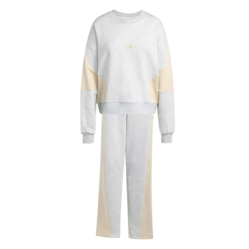adidas Women's LAZIDAY TRACKSUIT, light grey heather/Crystal Linen, XXL
