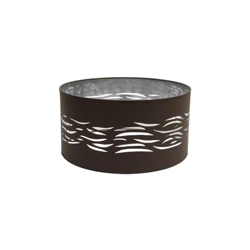 VoltShine Hanging lampshade - Design in Brown and Silver, Size 40x40x20 cm, Ideal for e27 Bulbs, Elegant and Decorative for Any Environment - Image 1