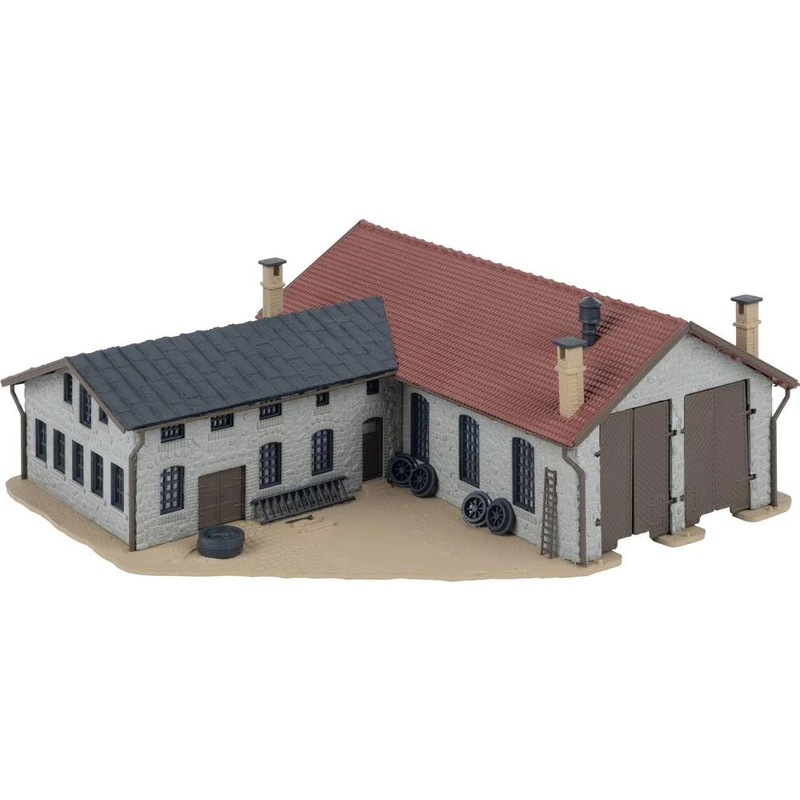 Faller 222106 Two-Level Locomotive Shed with Workshop - Scale N