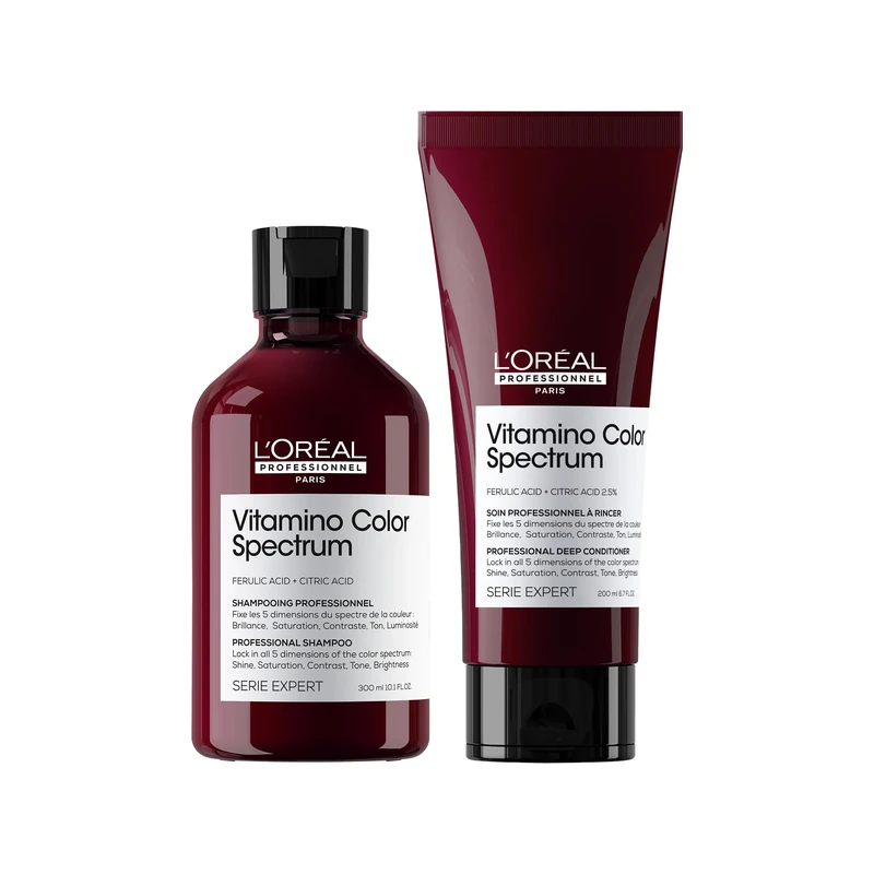 L'Oréal Professionnel Vitamino Color Spectrum Shampoo 300ml & Conditioner 200ml for Coloured Hair & shinier hair
