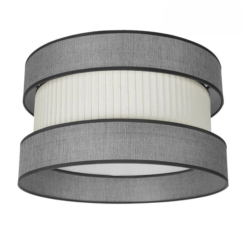 VoltShine Hanging lampshade - 60x60x25 cm Shade in Grey and Beige, Includes Diffuser for Better Lighting