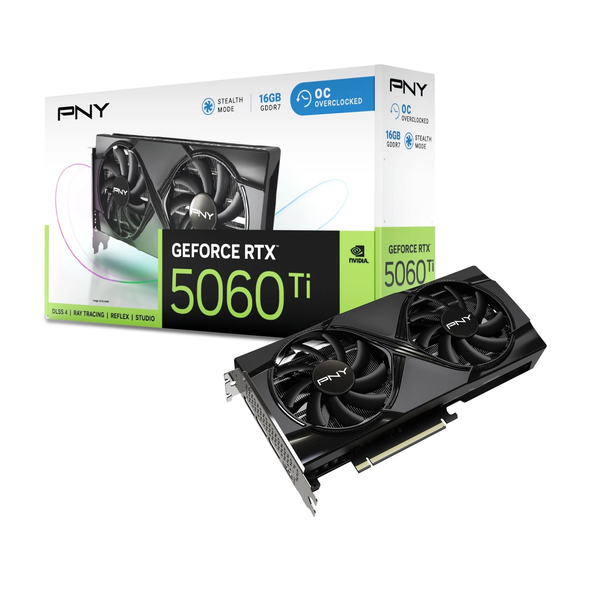 PNY GeForce RTX™ 5060 Ti GPU Overclocked Dual Fan DLSS 4 16GB