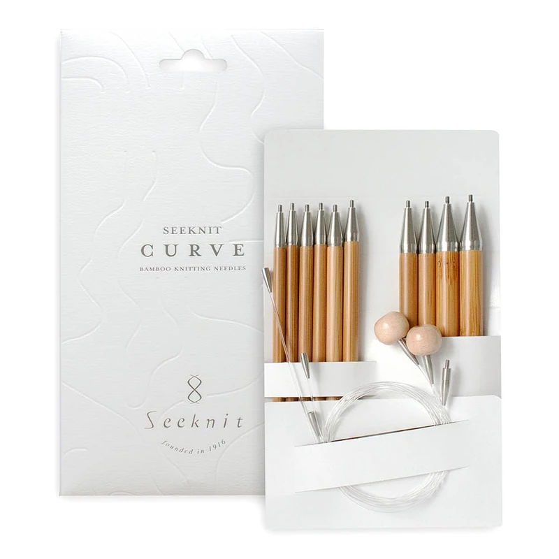 Seeknit Koshitsu L Interchangeable Needle Set-Bamboo Tip, for Knitting or Crocheting Projects, White, 15cm