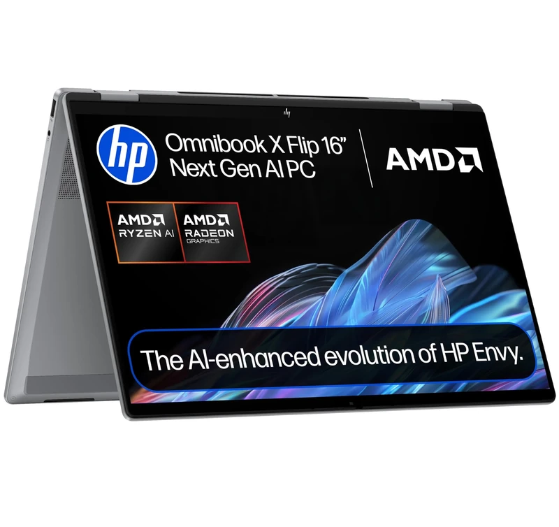 HP OmniBook X Flip NGAI 16" Laptop | CoPilot+ PC | AMD Ryzen AI 5 340 Processor | 16GB RAM | 512GB SSD | AMD Radeon 840M Graphics | 2K Touchscreen | Up to 21 Hrs Battery | Windows 11 | 16-ar0004sa