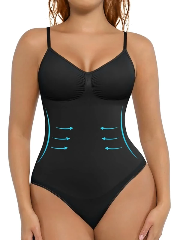 Generic Women's Bodysuit - Tummy Control Waist Trainer, Black Medium