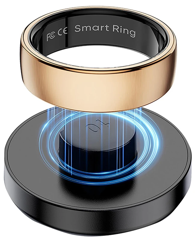 Yeforu Smart Ring Health Tracker Heart Rate Monitoring Blood Oxygen Sleep Tracking Exercise Pedometer Wireless Charging Case Included Waterproof Smart Rings for Women Men