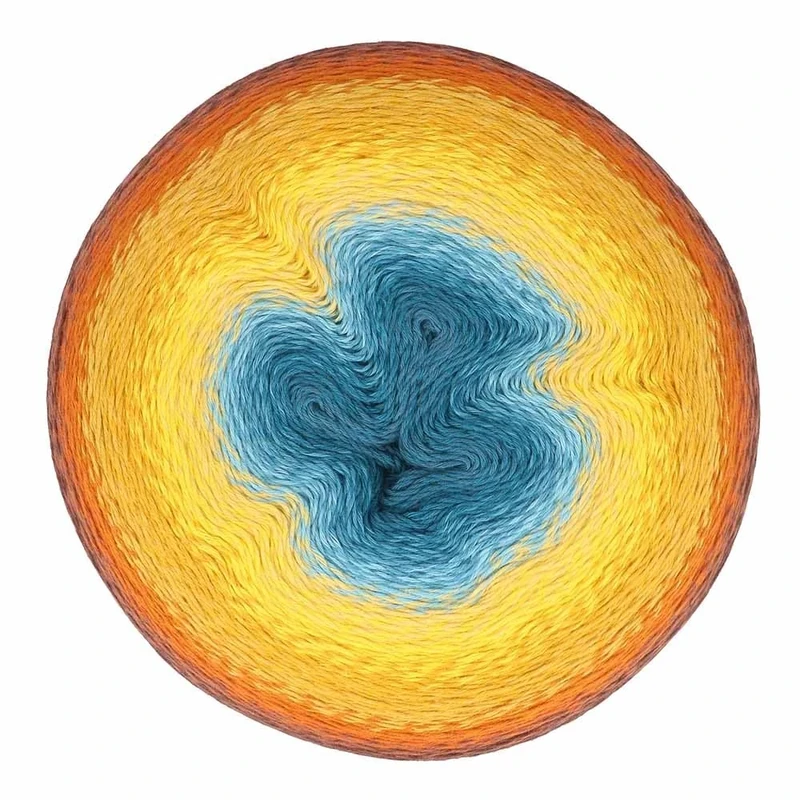 Scheepjes Mega Whirl (2998m) Fingering Weight Yarn - Cotton Blend, for Blankets, Large Shawls, Summer Tunics and Dresses, 402 Spiceberry, 1 x 666g