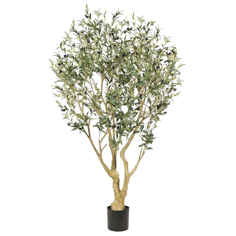Realead 6ft Olive Tree Artificial Indoor with Thick Trunk & Realistic Leave