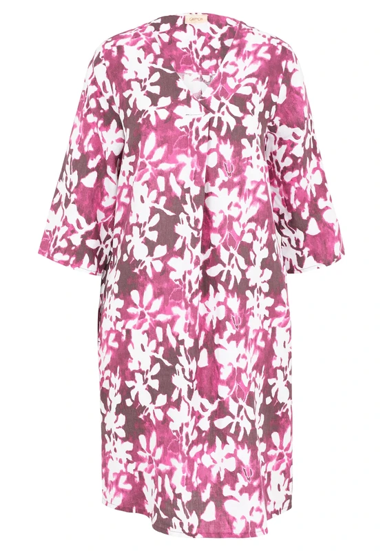 Cartoon Women's Summer Dress with Pattern, Cream/rose, 10