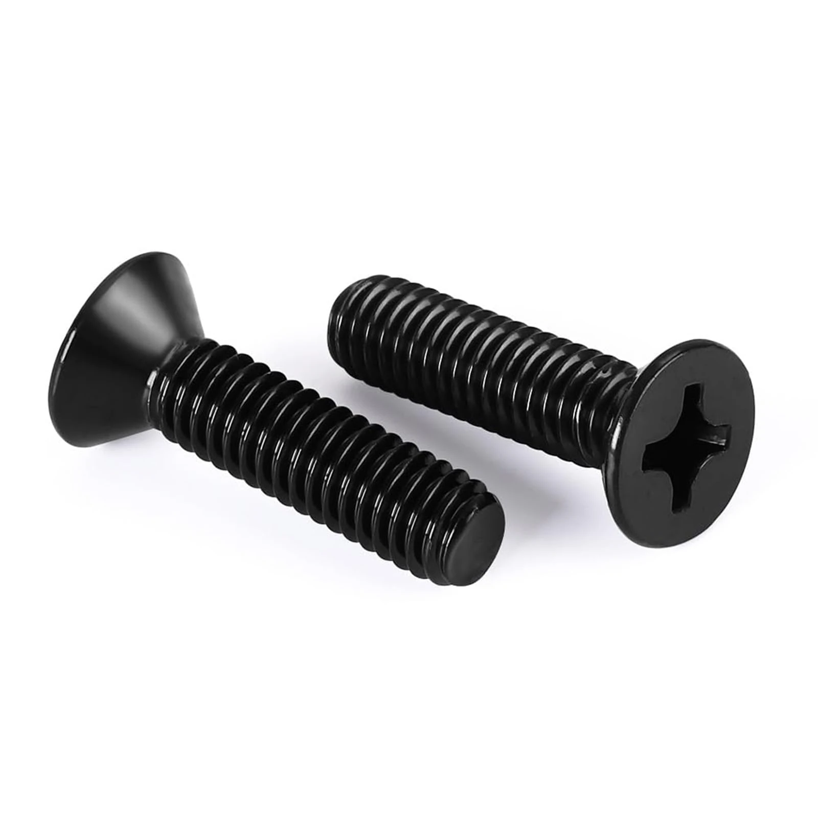Wavanta 50Pcs M3 Bolts, M3 x 20mm Flat Countersunk Head Bolts Screws, Phillips Drive Machine Bolt, 304 Stainless Steel, Black Finish, Full Thread