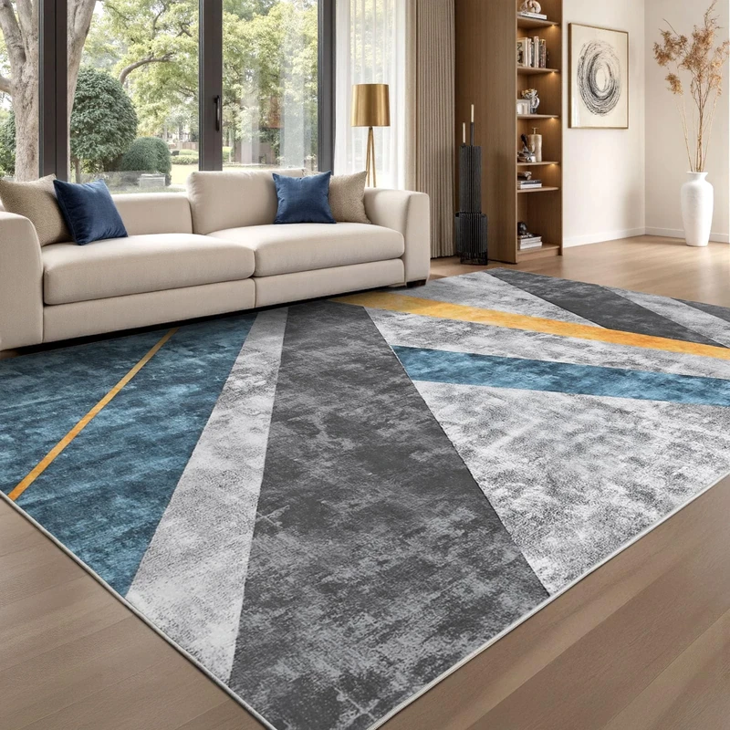 Sour Lemon Rugs Living Room Large 200x300 - Machine Washable Rug - Area Rugs for Bedroom - Large Boho Rug Vintage Rugs Anti Slip Fluffy Carpet for Living Room, Bedroom