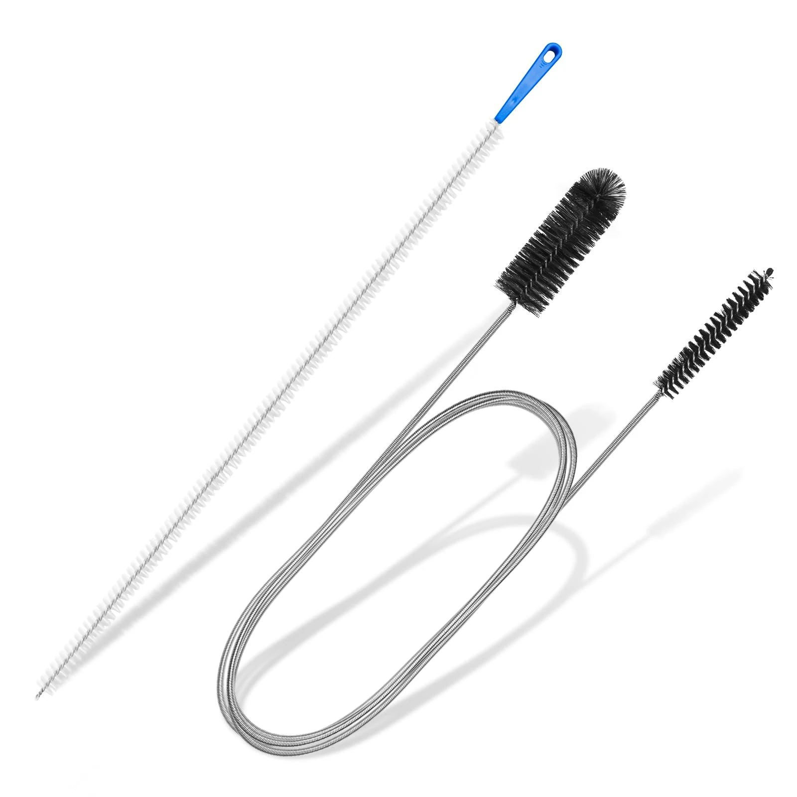 MOXYOY 2PCS Drain Unblocker Tools, Flexible Sink Cleaning Brush 61 inch Sink Unblocker Tool & 17.7 inch Pipe Cleaner Brush for Bathroom Kitchen Sewer Plug Hole