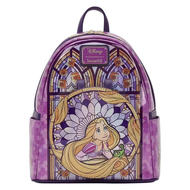 Loungefly Disney: Rapunzel Stained Glass Collection Mini Backpack - Disney Princesses - Amazon Exclusive - Premium Vegan Leather - Gift Idea - Official Merchandise - for Boys, Girls Men and Women