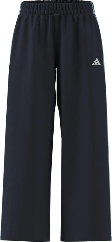 adidas Women's Essentials 3-Stripes Woven Parachute Pants, Night Navy/Icey Blue, XL