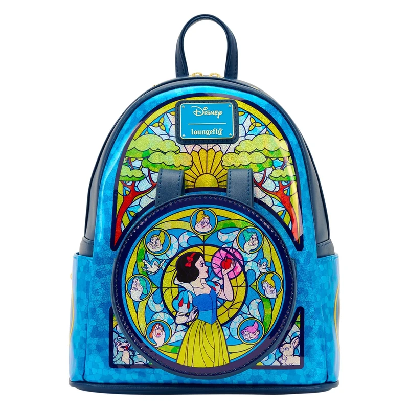 Loungefly Disney: Snow White Stained Glass Collection Mini Backpack - Disney Princesses - Amazon Exclusive - Premium Vegan Leather - Gift Idea - Official Merchandise - for Boys, Girls Men and Women