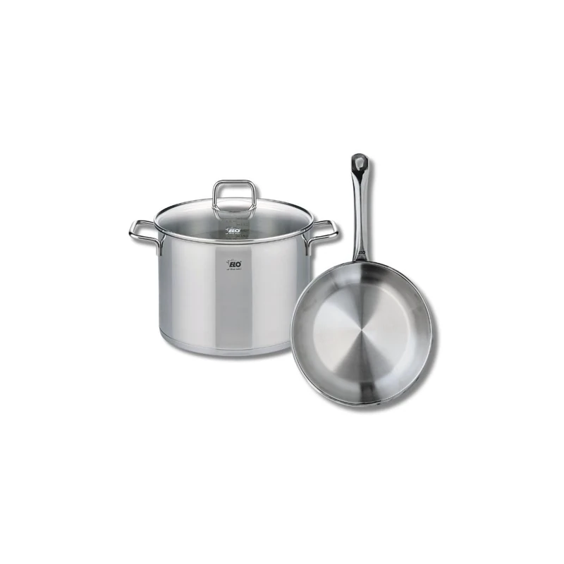 Elo Profi 9692650 2-Piece Cookware Set of 1 Frying Pan 24 cm and 1 Saucepan 26 cm Elo Profi Citrin, Stainless Steel, Induction - Image 1