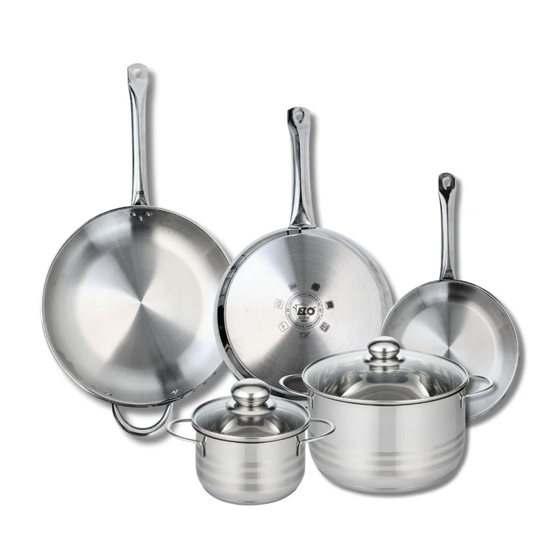Elo Profi 9885850 5-Piece Cookware Set of 3 Frying Pans 24, 28 and 32 cm and 2 Saucepans 16 and 24 cm Elo Profi Shiny Stainless Steel Induction - Image 1