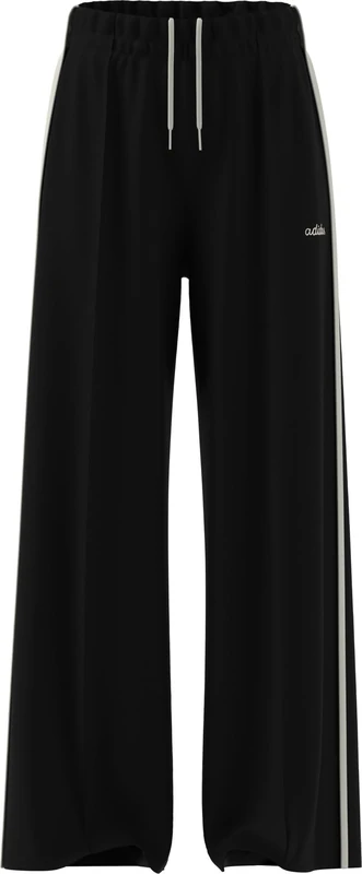 adidas Women's Seasonal Essentials Colorpop Pants with Embroidered Graphic, Black/Off White, S