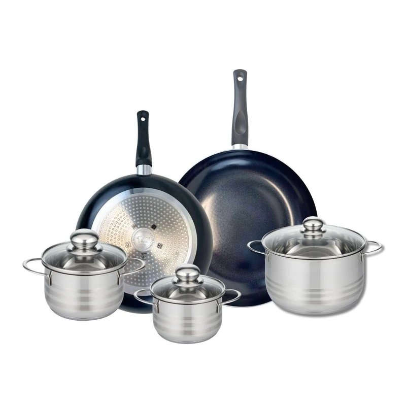 Elo Prima 9739350 5-Piece Cookware Set of 2 Frying Pans 28 and 32 cm and 3 Saucepans 14, 16 and 20 cm Elo Prima Brilliant, Stainless Steel, Induction
