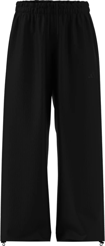 adidas Women's Iconic Woven Wide Leg Trackpants with Bunjees, Black, M