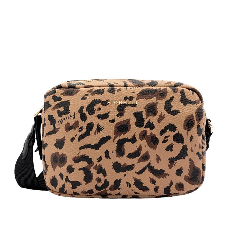 Fiorelli Women's Effie Crossbody, Stylish Handbag with Adjustable Straps and Two Zipped Compartments, Leopard Print Faux Leather