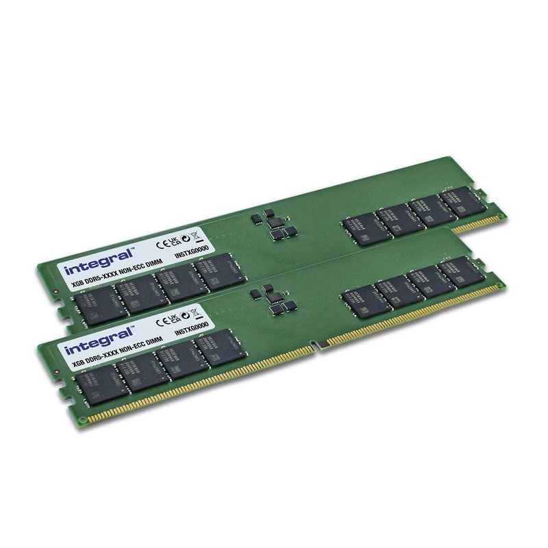 Integral 16GB Kit (2x8GB) DDR5 RAM 4800MHz DIMM PC Desktop Computer Memory Module