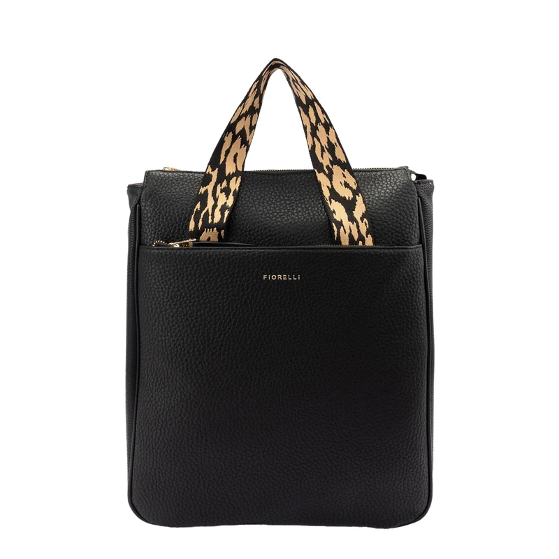 Fiorelli Women's Effie Backpack, Stylish Backpack with Adjustable Straps & Laptop Compartment, Black Faux Leather