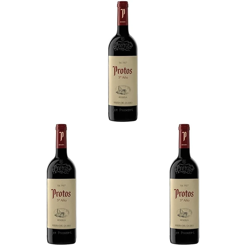 Protos Reserva 5 Año - Ribera Del Duero, Tempranillo Spanish Red Wine, 75cl (Pack of 3)