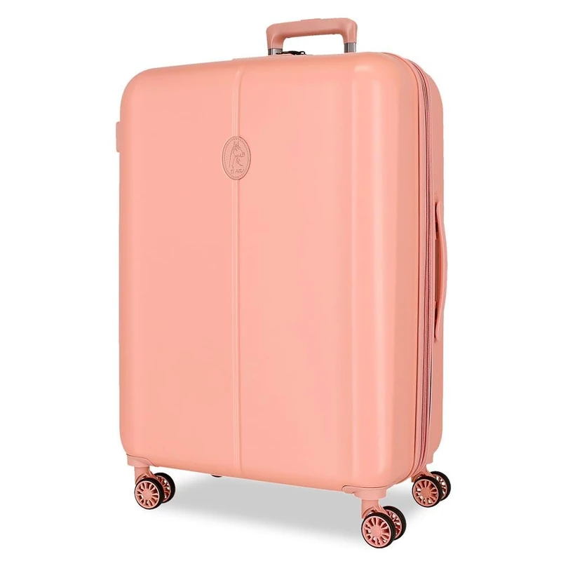 El Potro Vera Medium Suitcase Pink, 49 x 70 x 28 cm, Rigid 4.1 kg, TSA ABS Closure 4.1 kg, 81L, Extendable, Pink, One Size, Medium Suitcase