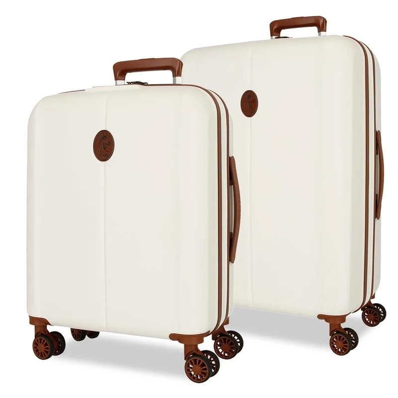 El Potro Ocuri Luggage Set, White, 55/70 cm, Rigid 6.2 kg, TSA Lock ABS 6.2 kg, 118L, Expandable Carry-on Luggage, White, One Size, Suitcase Set