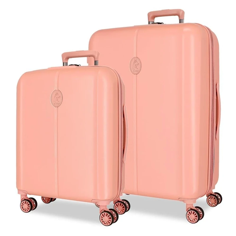 El Potro Vera Suitcase Set, Pink, 55/70 cm, Rigid 6.2 kg, TSA Lock ABS 6.2 kg, 118L, Carry-On Luggage, Pink, One Size, Suitcase Set