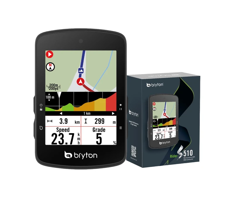 Bryton Rider S510E GPS Cycle Computer, Navigation with 2.8" Colour Touchscreen