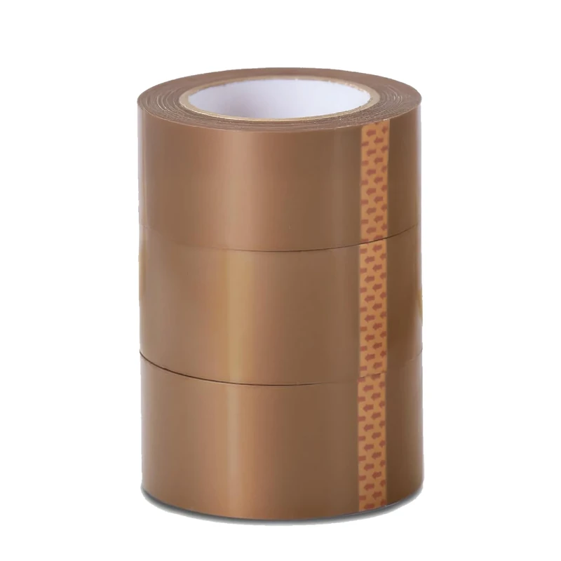 Stick Well Packaging Tape - 48mm X 66m, Heavy Duty, Low Noise, Secure & Sticky Brown Parcel Tape for Packing Boxes, Moving Boxes, Packing Tape Strong for Moving House (Brown, 3 Rolls)