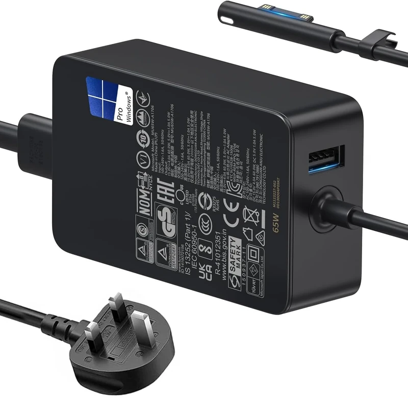 Surface Pro Charger,65W Surface Charger Compatible with Surface Pro 3/4/5/6/7/8/9/10/11/X and Surface Laptop 1/2/3/4/5/6/7 and Surface Book 1/2/3 Surface Go 1/2/3 Tablet
