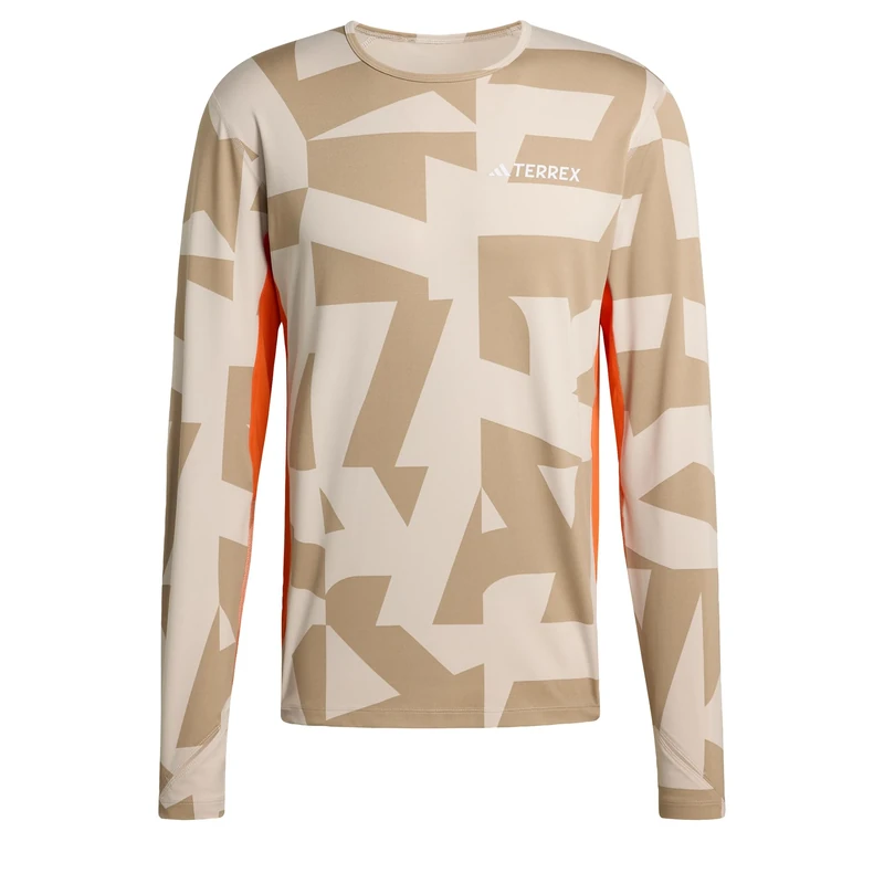 adidas Men's Multi Synthetic Base Layer Long Sleeve, Wonder Alumina/Blanch Cargo, L