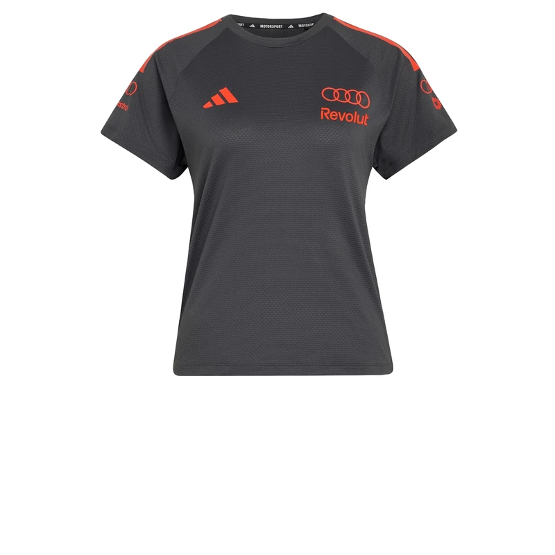 adidas Women's Audi Formula ONE Team Mechanics Jersey Women, Utility Black/hi-res red, L
