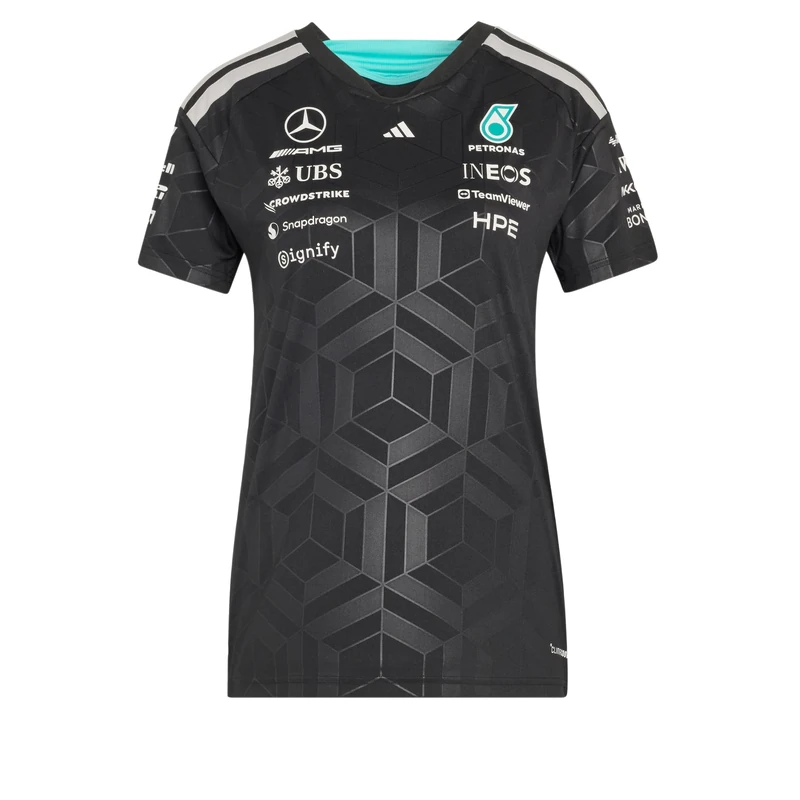 adidas Women's Mercedes - AMG Petronas Formula 1 Team Driver Jersey, Black, L
