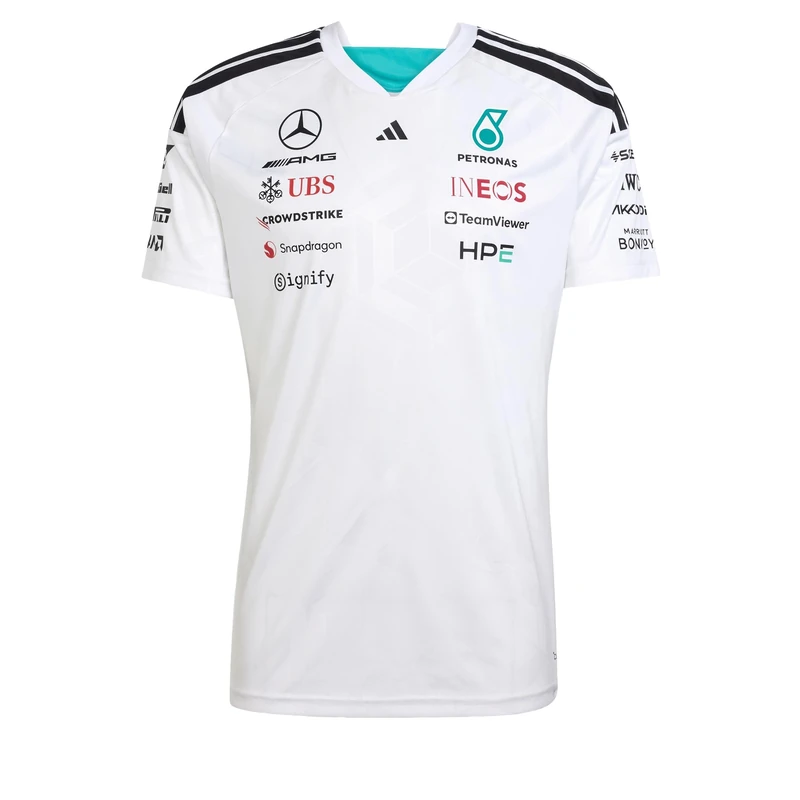 adidas Men's Mercedes - AMG Petronas Formula 1 Team Driver Jersey, White, M
